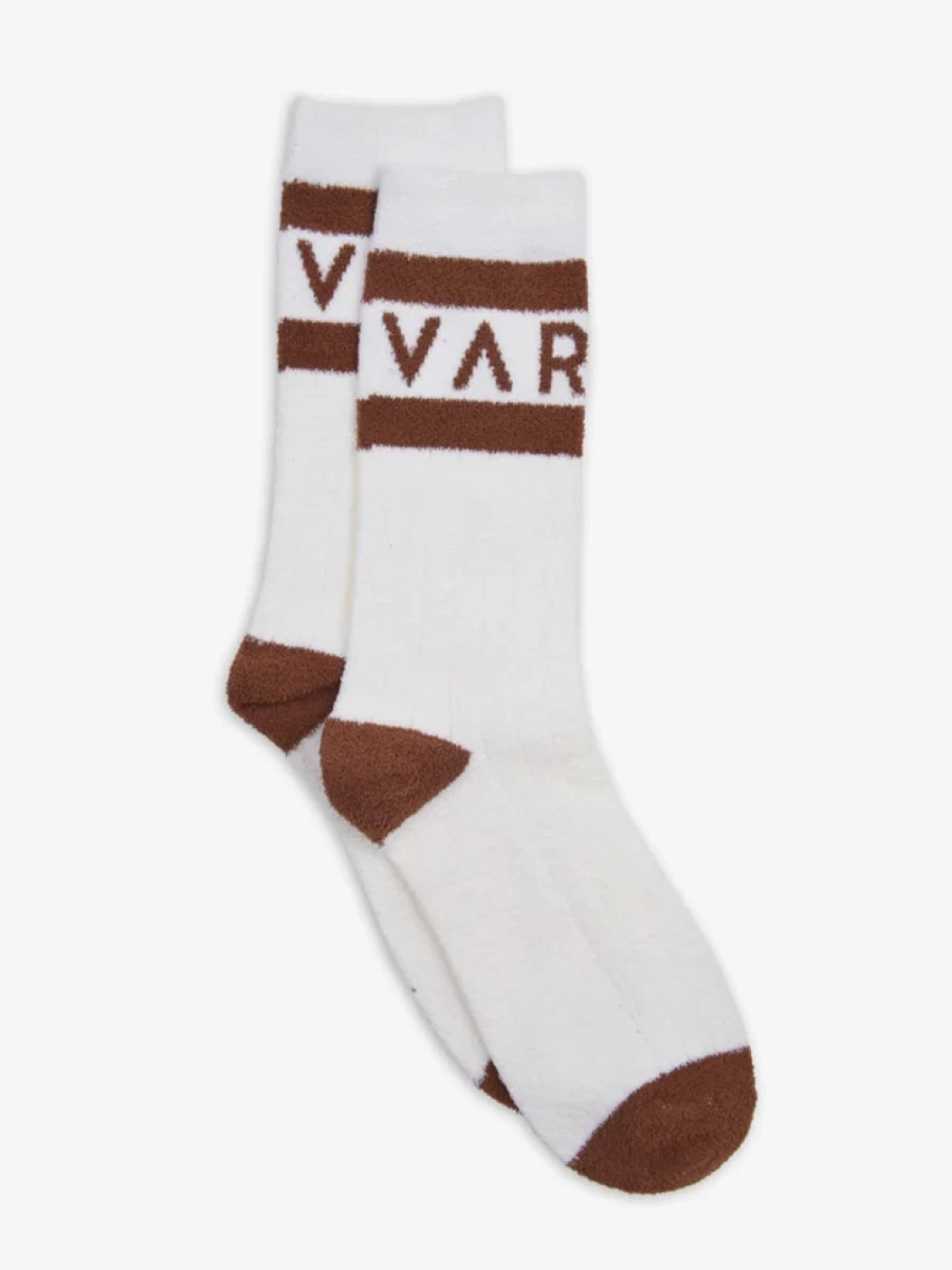 Varley Women's Spencer Socks in Egret & Tortoise Shell Pattern - Comfortable & Stylish