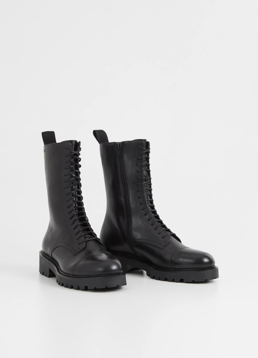Vagabond Kenova Women's Black Leather Lace-Up Boots