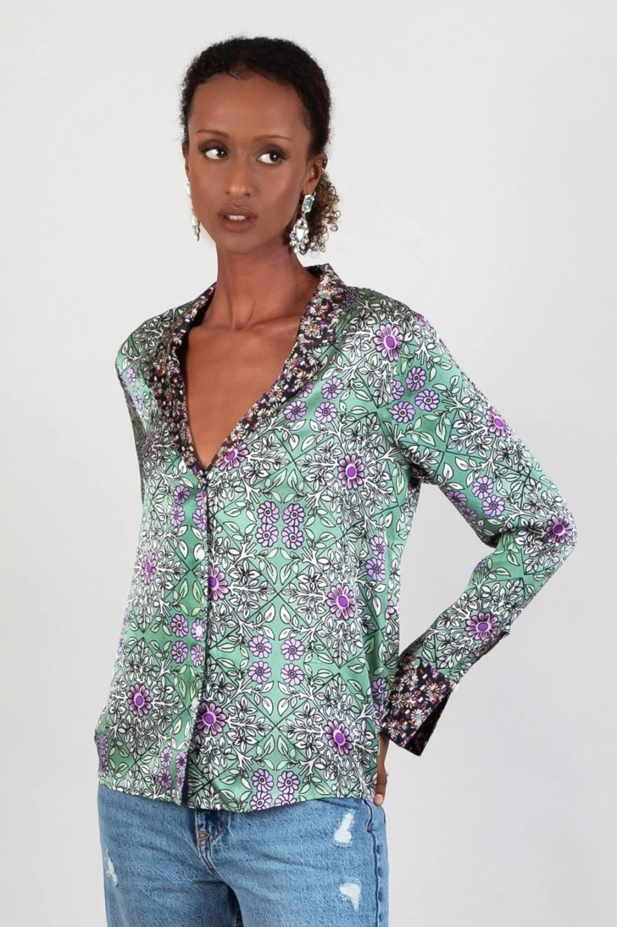 Jessica Russell Flint Women's Gisela Blazer Shirt | Stylish Tailored Top for Women