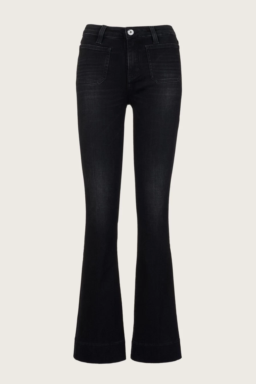 Denim Studio Women's Jim 32 Dark Vintage Black High-Rise Slim Jeans