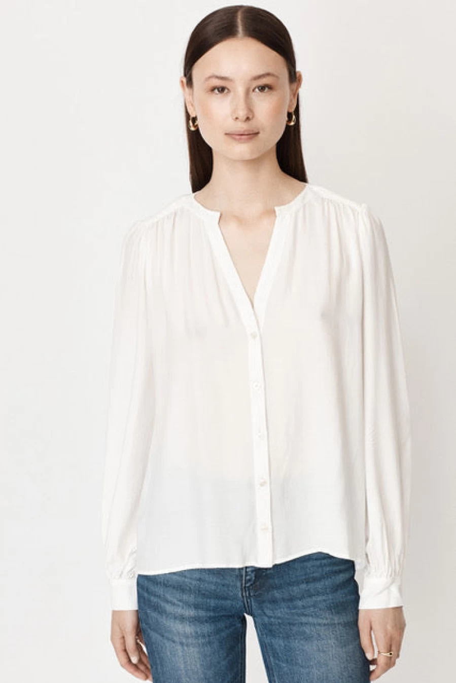 Mayla Women's Lorraine Blouse in White - Elegant Feminine Top