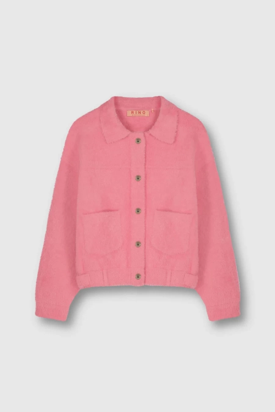 Rino & Pelle Women's Bubbly Boxy Jacket in Flamingo Pink - Stylish Oversized Coat