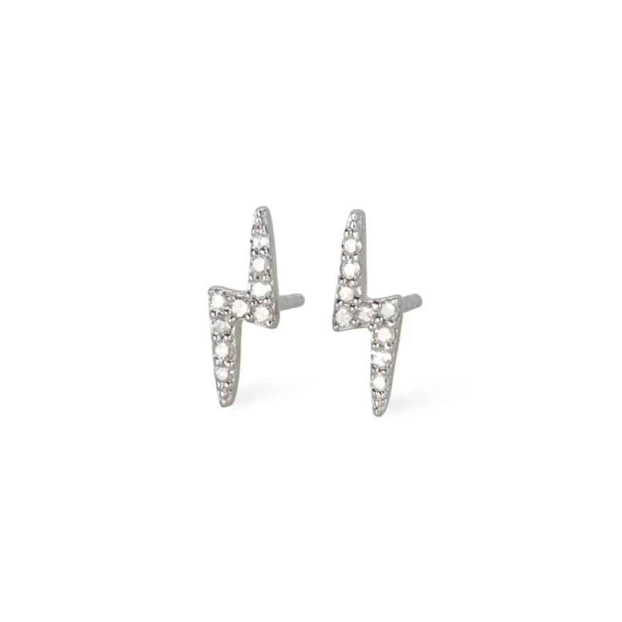 Kirstie Le Marque Women's Diamond & Sterling Silver Lightning Bolt Stud Earrings