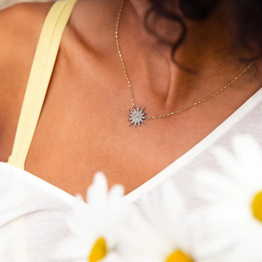 Kirstie Le Marque Women's Diamond & Gold Starburst Pendant Necklace