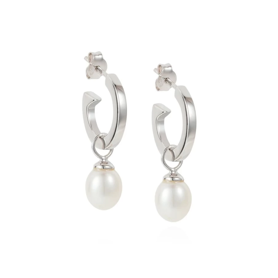 Claudia Bradby Women's Biography Hoop Earrings - Stylish Gold/Silver Designer Hoops for Everyday Wear