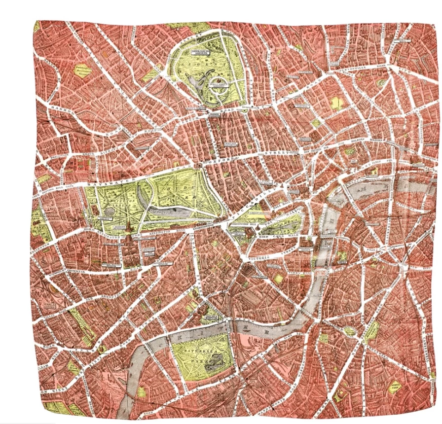 Helen Chatterton Textiles London Silk Scarf for Women - Large Pink Elegant Fashion Accessory