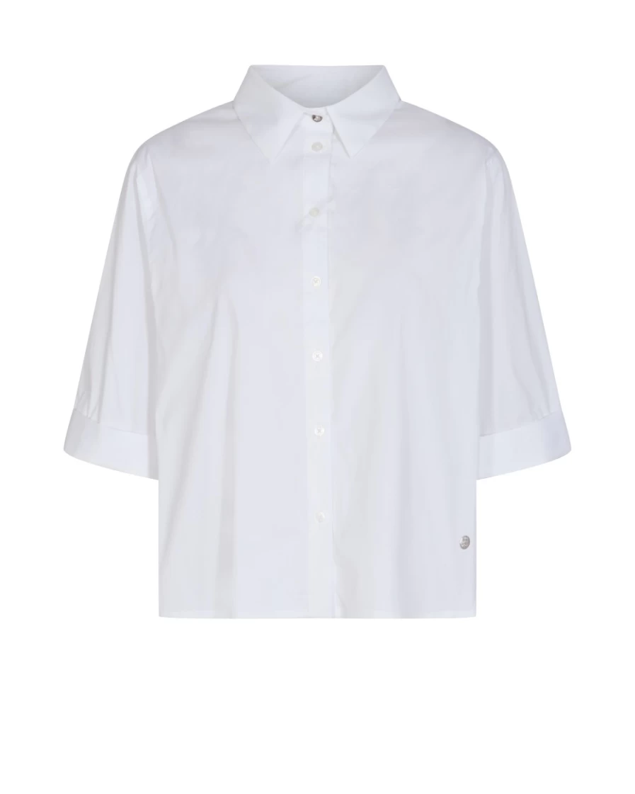 Mos Mosh Women's Boxy Shirt in White - Mmhilde Style Casual Top