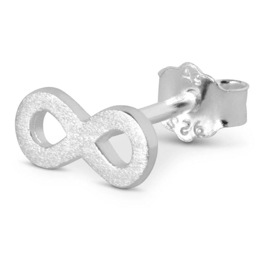 Lulu Copenhagen Infinity Stud Earrings for Women – Sterling Silver Minimalist Hoop Earrings