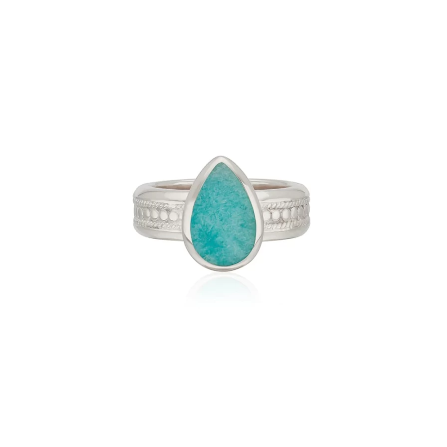 Anna Beck Women's Amazonite Drop Cocktail Ring in Sterling Silver