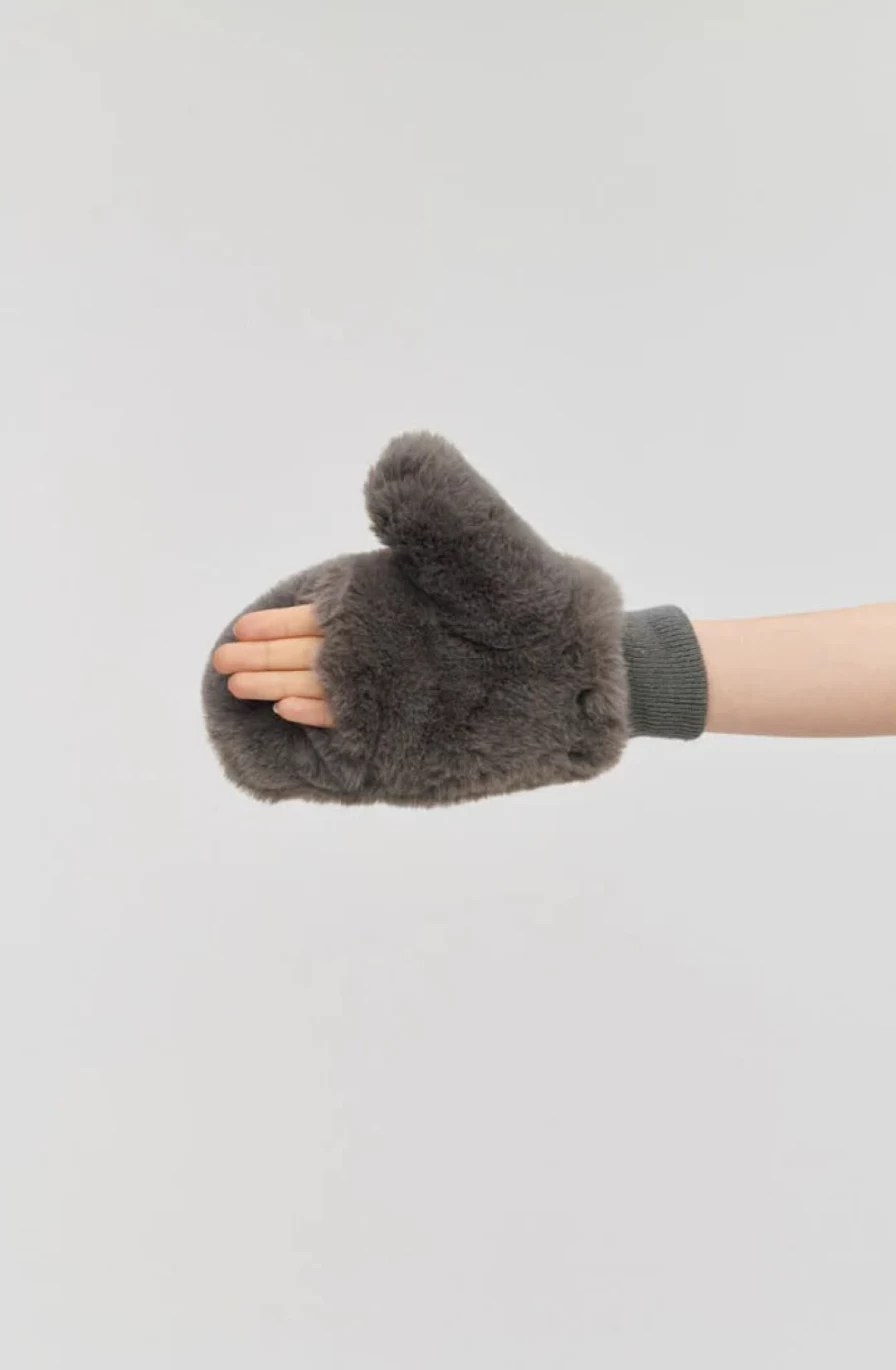 Jakke Women's Mira Mittens in Grey - Warm Winter Gloves