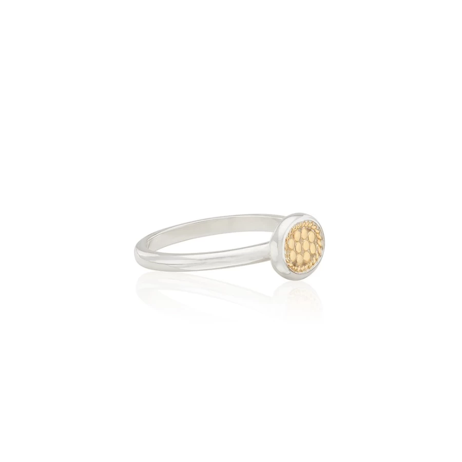 Anna Beck Women's Oval Stacking Rings Set in Gold & Silver - Elegant Layered Band Collection