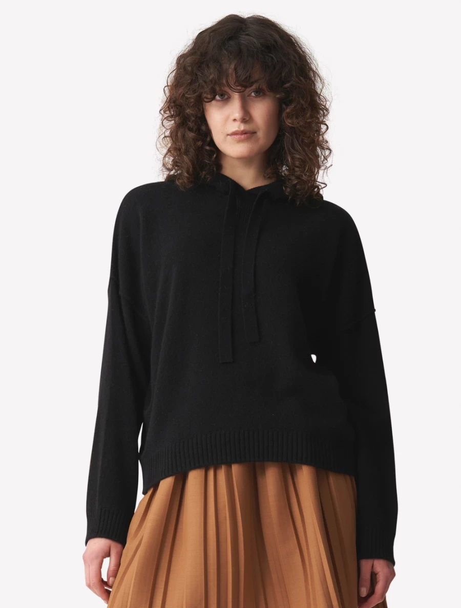 Brodie Women's Hattie Hoodie - Black Pullover Sweatshirt