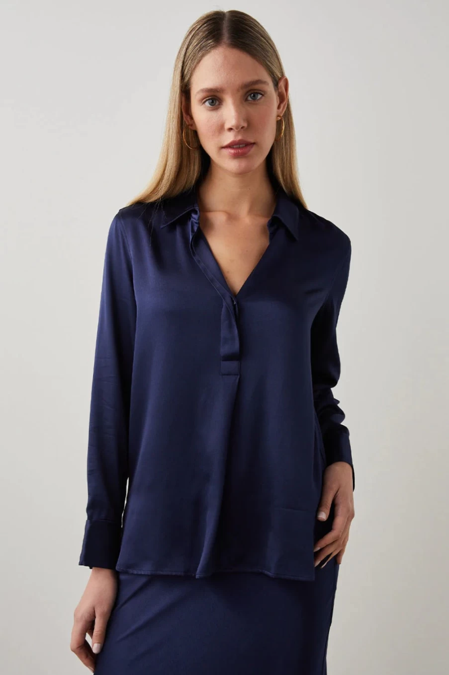 Rails Women's Nissa Button-Down Shirt in Navy Blue